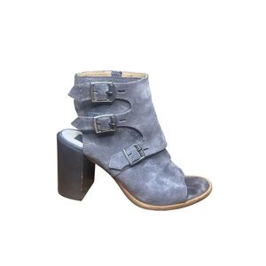 Rag & Bone Marta Suede Block Heel Booties – EU 36.5 / US 6.5 Gray Made in Italy